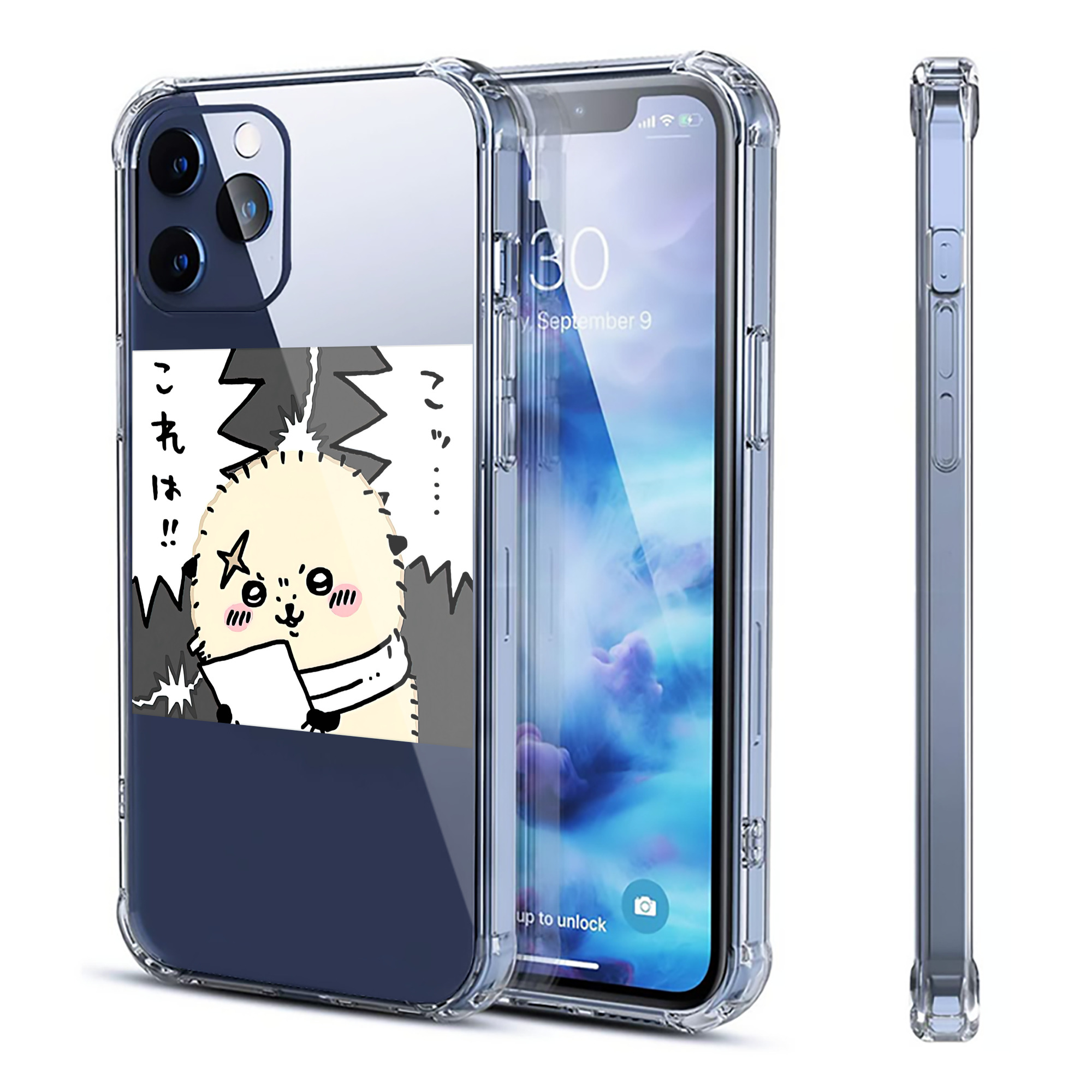 （画像用） ちいかわ ラッコ Chii-kawa Sea otter 【iPhone 12シリーズ対応】透明スマホケース（クリアソフトケース）